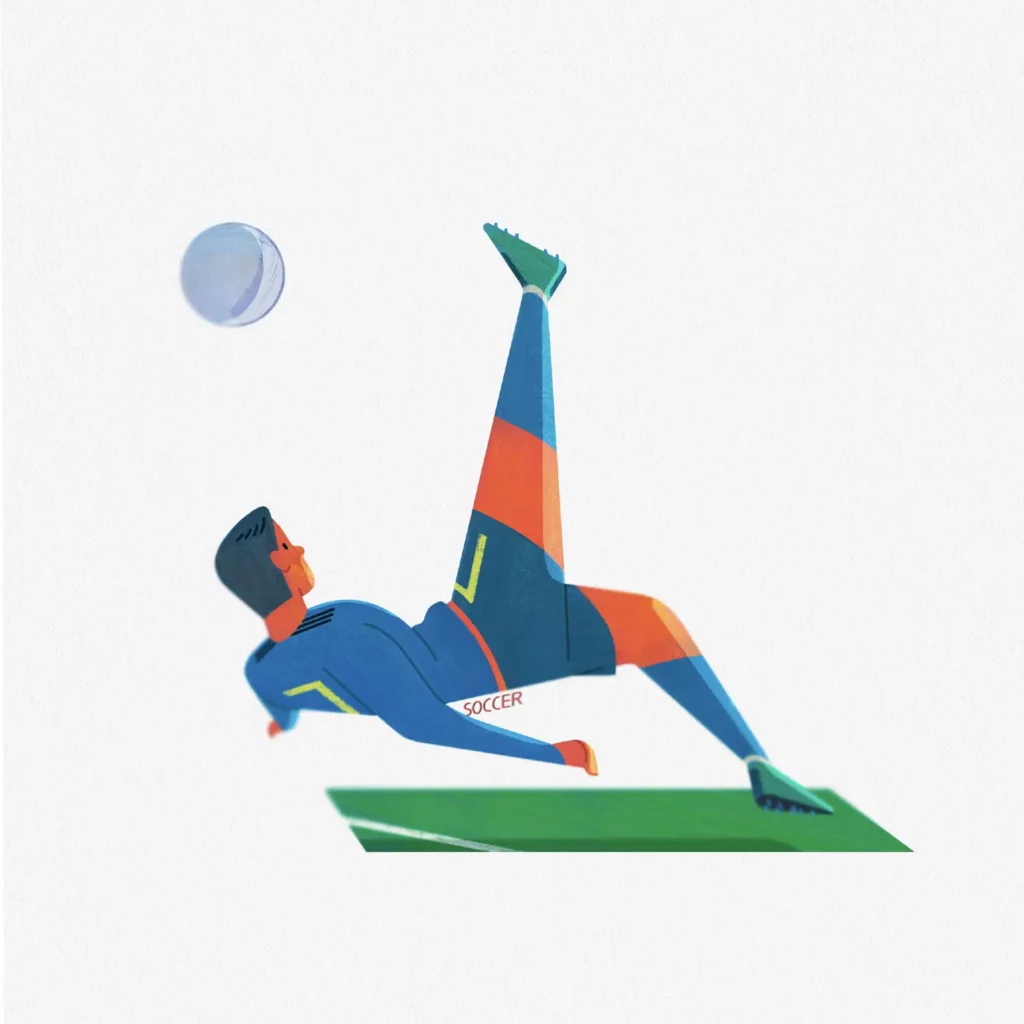 Soccer Illustration by Hao Li and Moree Wu