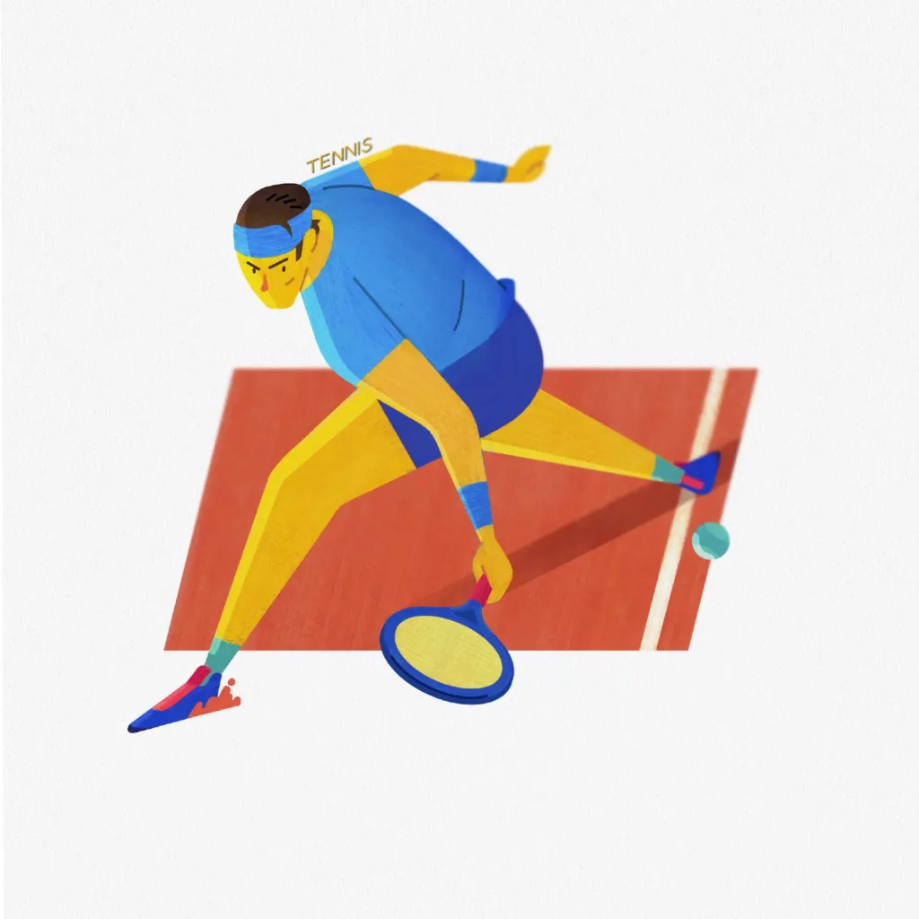 Tennis Illustration by Hao Li and Moree Wu