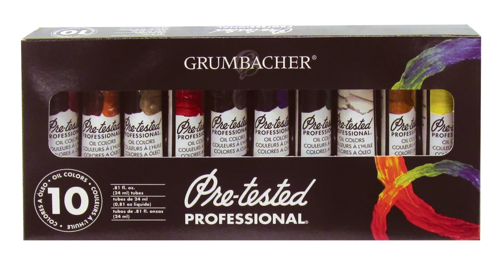 Grumbacher Multicolor Set of 10 - Essential Art Supplies every artist needs in their studio