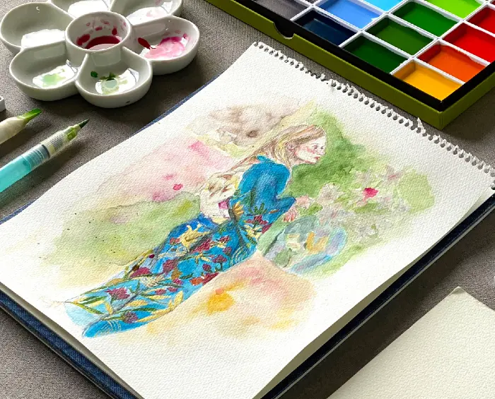 Kuretake Gansai Tambi Watercolor Set of 48 - Essential Art Supplies every artist needs in their studio