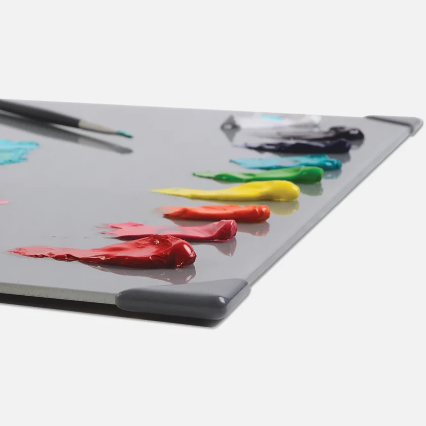 New Wave Posh Glass Tabletop Palettes - Essential Art Supplies every artist needs in their studio
