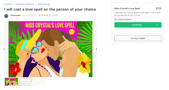 Cast ‘the most powerful love spell in the world’ on the person of your choice - Funniest gigs on Fiverr