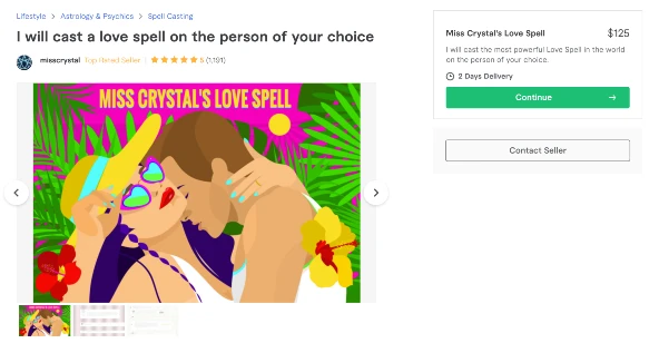 Cast ‘the most powerful love spell in the world’ on the person of your choice - Funniest gigs on Fiverr 