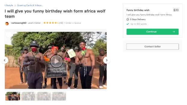 I will give you a funny birthday wish form Africa wolf team - Funniest gigs on Fiverr