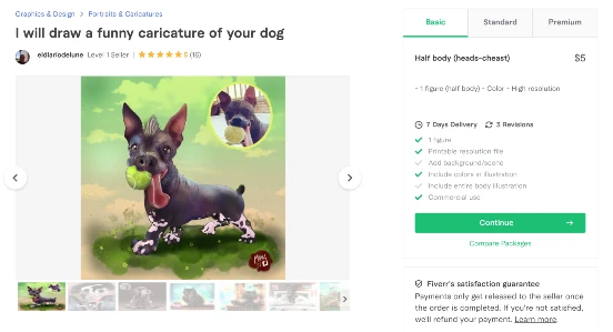 Get a funny portrait of your dog, cat or any pets portrait- funniest gigs on Fiverr