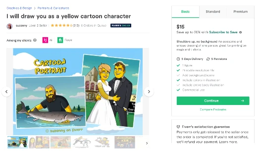 I will draw you like a Simsons yellow cartoon character - funniest gigs on Fiverr