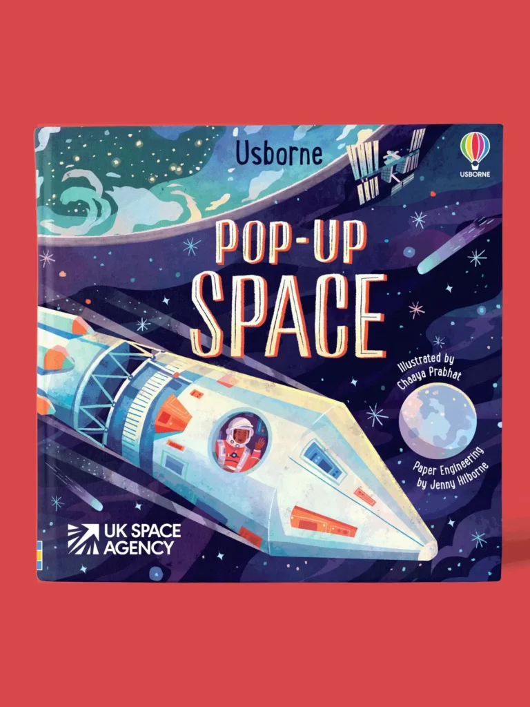 Pop-up Space Usborne book cover designed by Chaaya Prabhat | Best Freelance Book Cover Designers for Hire