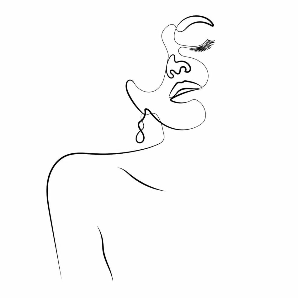 One Line Drawing Woman by One Line Artist 