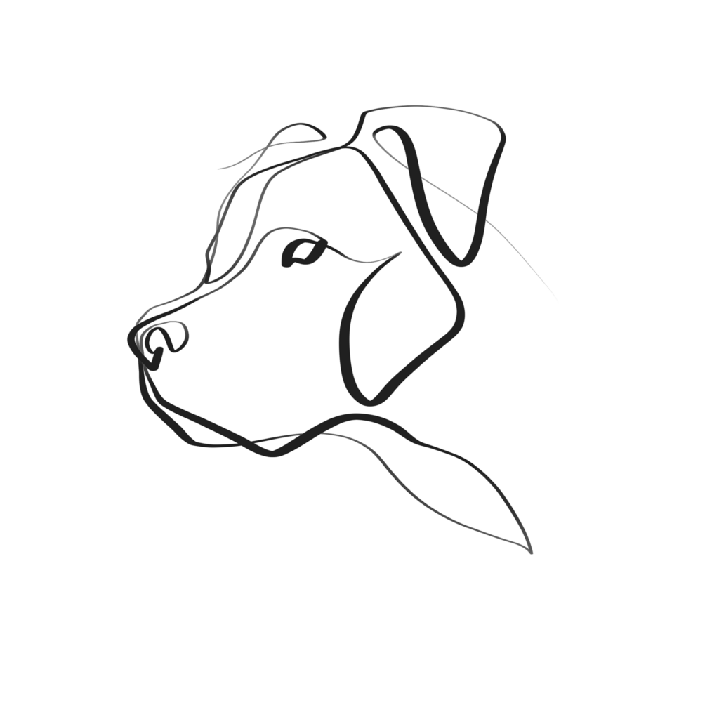 One Line Drawing Dog by Dane Khy