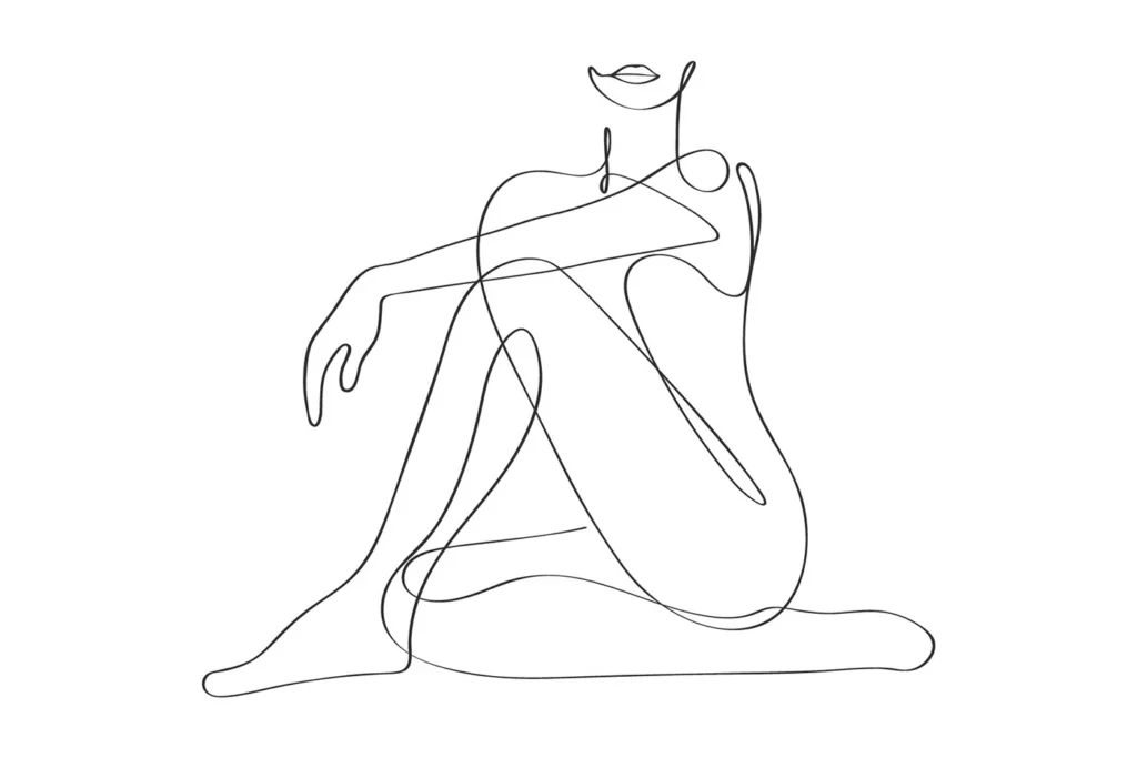 One Line Drawing Girl by Imdad Jayd