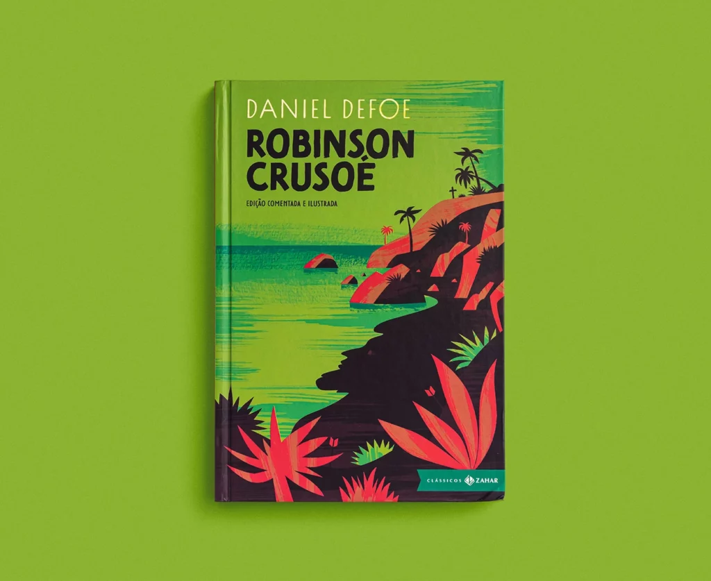 Robinson Crusoe book cover designed by Rafael Nobre | Best Freelance Book Cover Designers for Hire