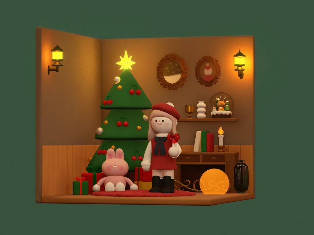 Happy Christmas by Ahnsim Factory | Top Freelance 3D Artists for Hire