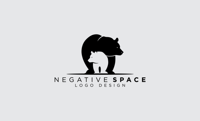 Bear negative space logo designed by Alpa | Best Negative Space Logo Designers for Hire Today