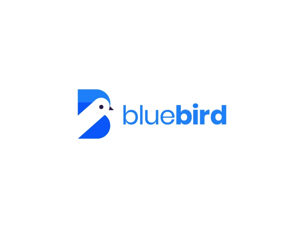Blue Bird negative space logo designed by Ashfuq Hridoy | Best Negative Space Logo Designers for Hire Today