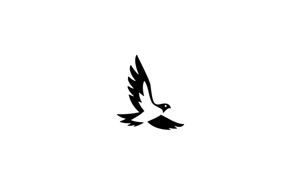 Bird negative space logo designed by Daniel Lasso | Best Negative Space Logo Designers for Hire Today