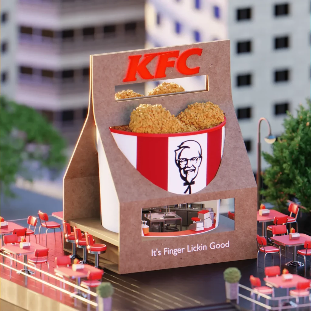 Restaurants KFC by Eslam Mhd | Best Isometric Artists Across the Globe