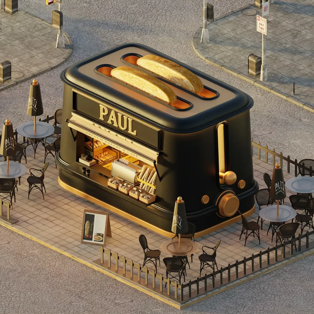 Restaurants Paul by Eslam Mhd | Best Isometric Artists Across the Globe