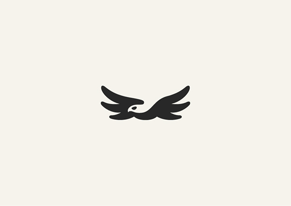 Bird negative space logo designed by George Bokhua | Best Negative Space Logo Designers for Hire Today