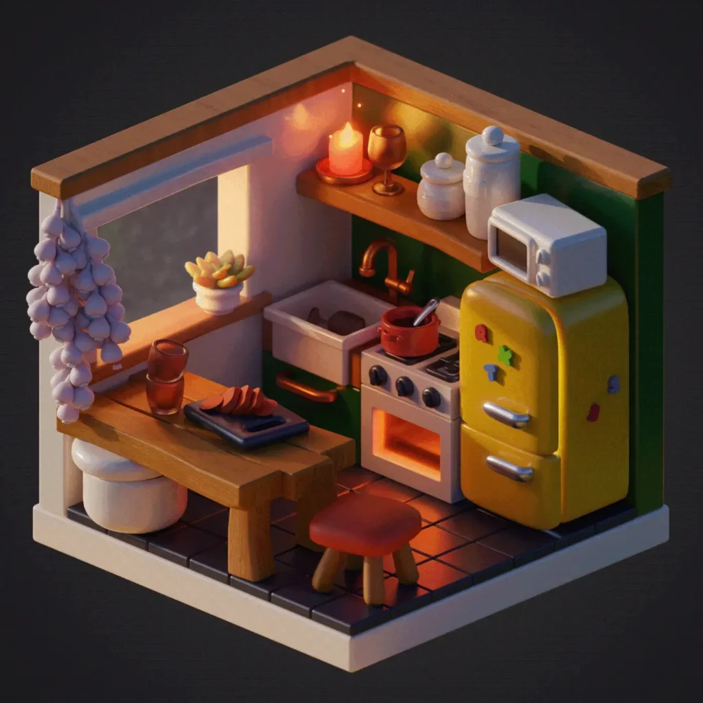 Isometric Rooms by Juliestrator | Best Isometric Artists Across the Globe