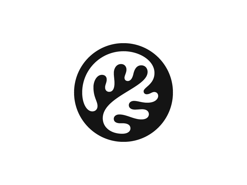 Leaves negative space logo designed by Kakha Kakhadzen | Best Negative Space Logo Designers for Hire Today