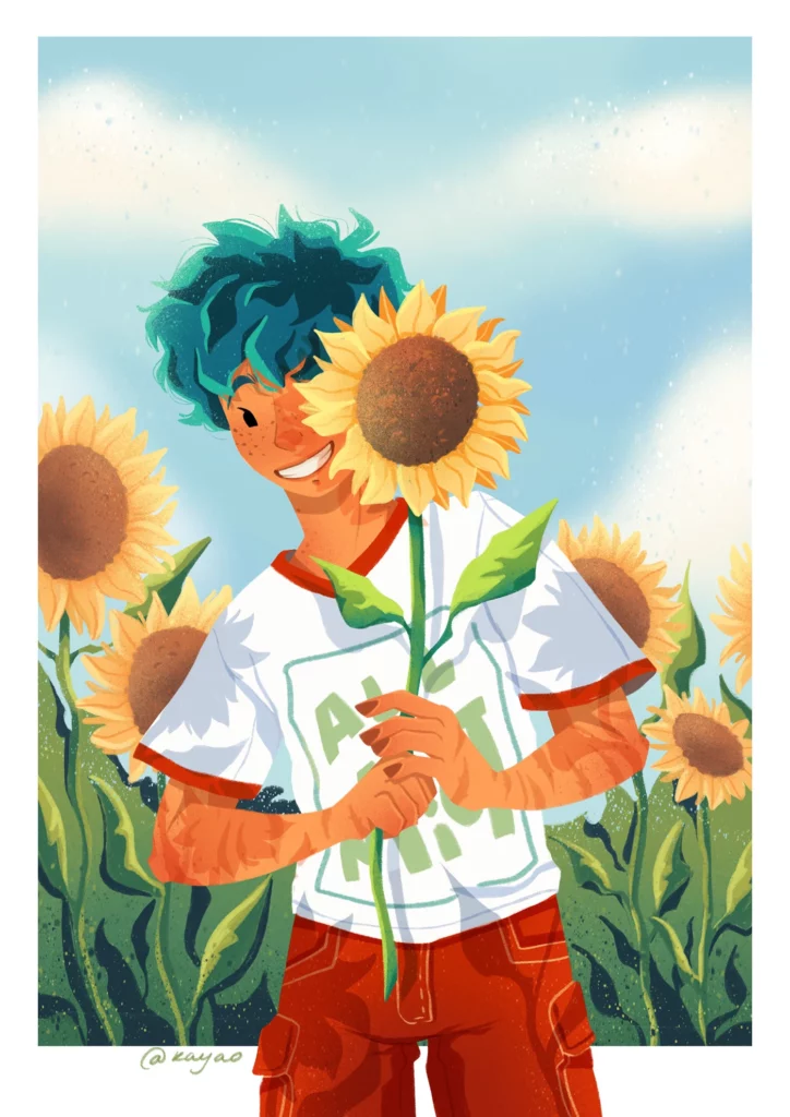 Midoriya Izuku - My Hero Academia Fan Art by Karina Kayao