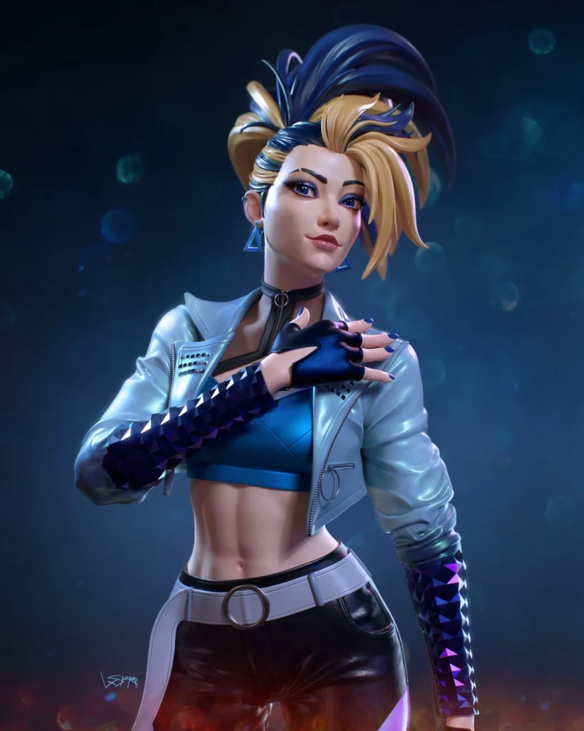 K/da Akali Fan art by Leandro Sakami | Top Freelance 3D Artists for Hire