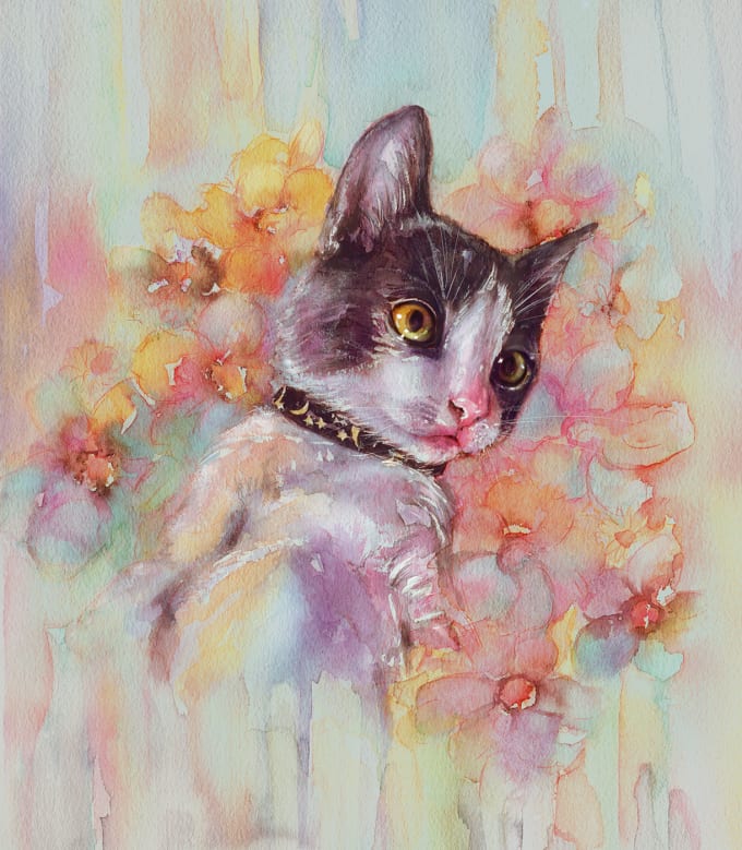 Cat Illustration by Liuba Rudenko 