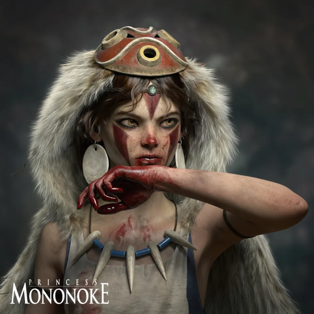 Princess Mononoke by Massimiliano Bianchini | Top Freelance 3D Artists for Hire