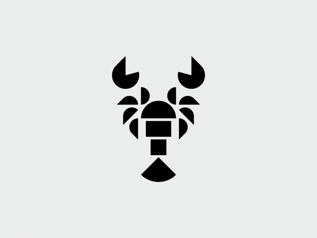 Lobster negative space logo designed by MisterShot | Best Negative Space Logo Designers for Hire Today