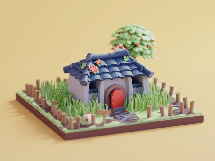 Link's House (Zelda) by Nguyen Nhut | Best Isometric Artists Across the Globe