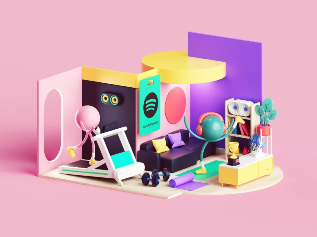 Spotify Premium by Peter Tarka | Best Isometric Artists Across the Globe