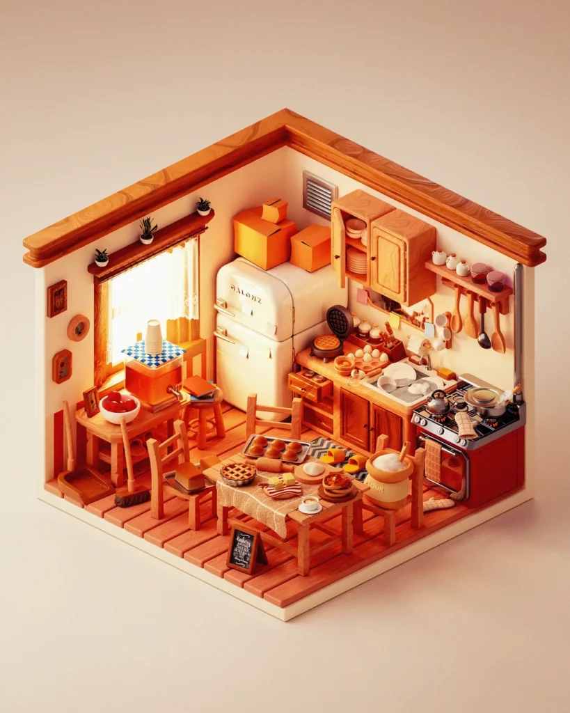 Isometric Rooms by Rell 3D | Best Isometric Artists Across the Globe