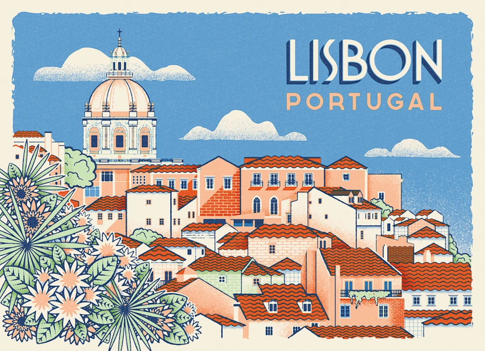 How To Find Old Lisbon - Herb Lester by Tierra Connor | Inspiring Retro and Vintage Illustrators for Hire Today