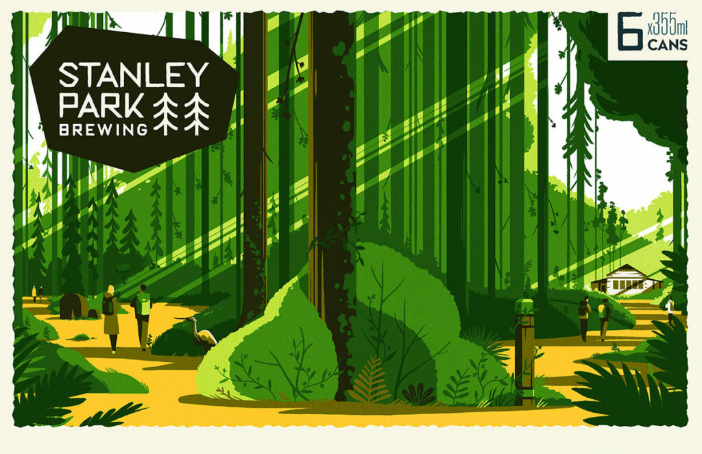 Stanley Park Brewing by Tom Haugomat | Inspiring Retro and Vintage Illustrators for Hire Today