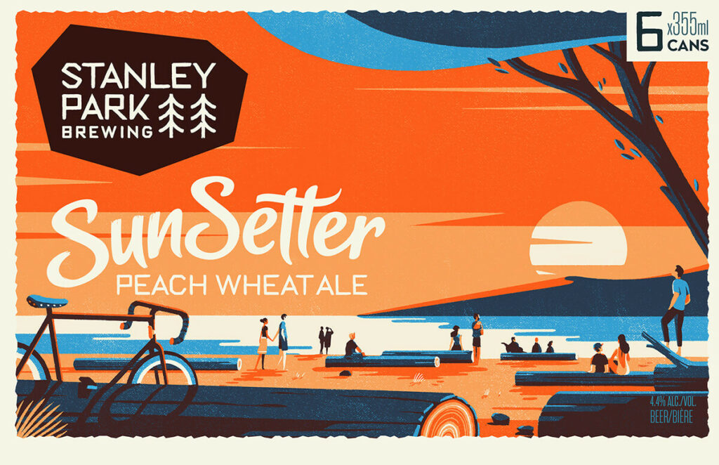 Stanley Park Brewing by Tom Haugomat | Inspiring Retro and Vintage Illustrators for Hire Today