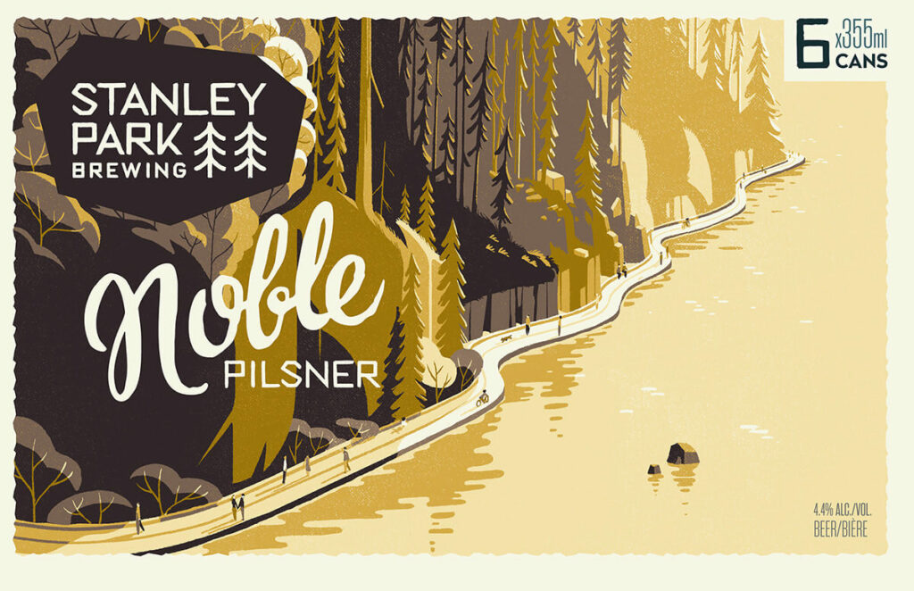 Stanley Park Brewing by Tom Haugomat | Inspiring Retro and Vintage Illustrators for Hire Today