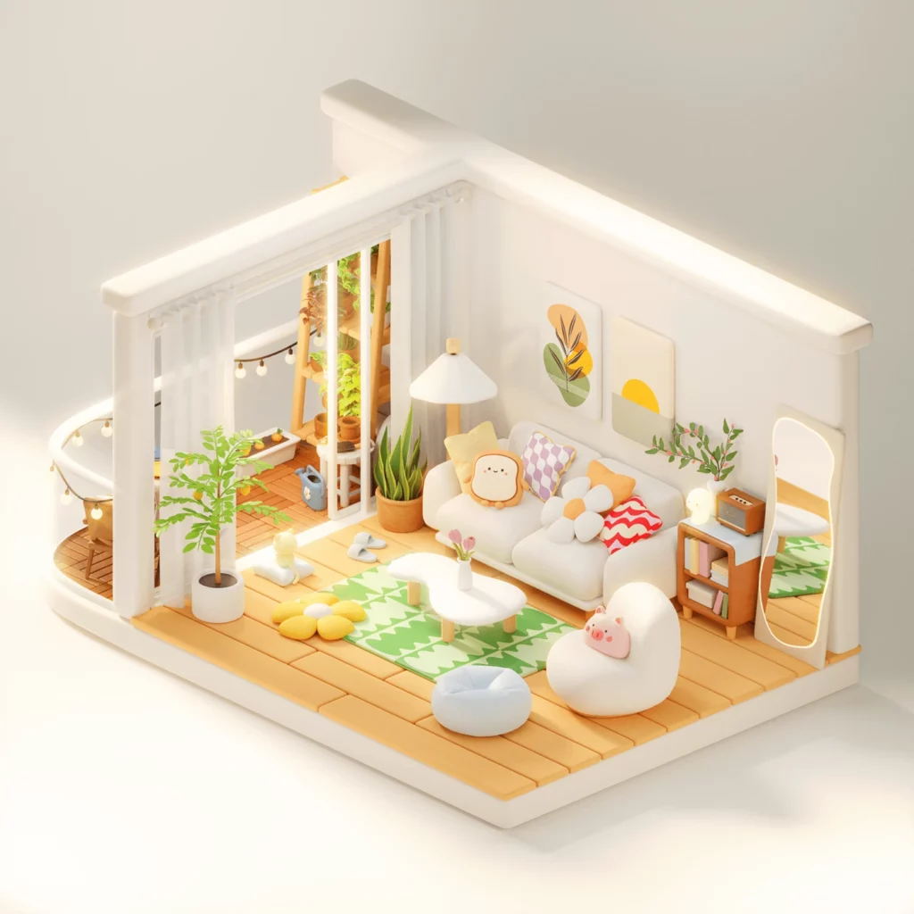 3D Isometric Rooms by Tran Vo | Best Isometric Artists Across the Globe