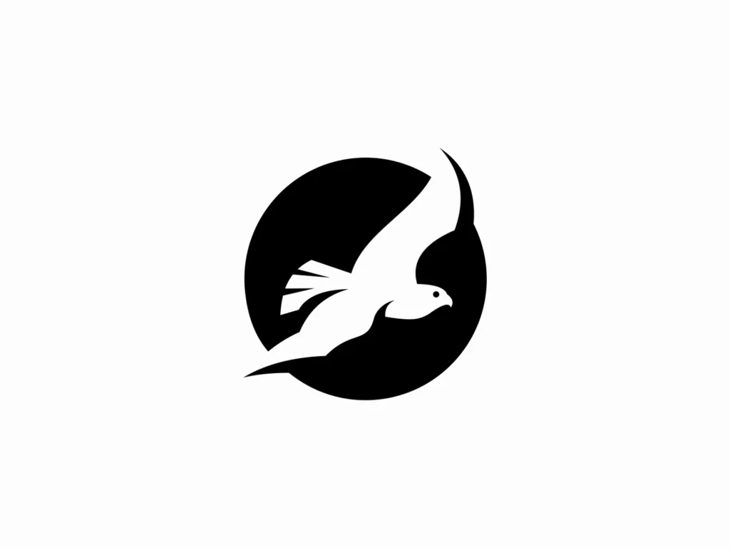 Bird negative space logo designed by UNOM design | Best Negative Space Logo Designers for Hire Today