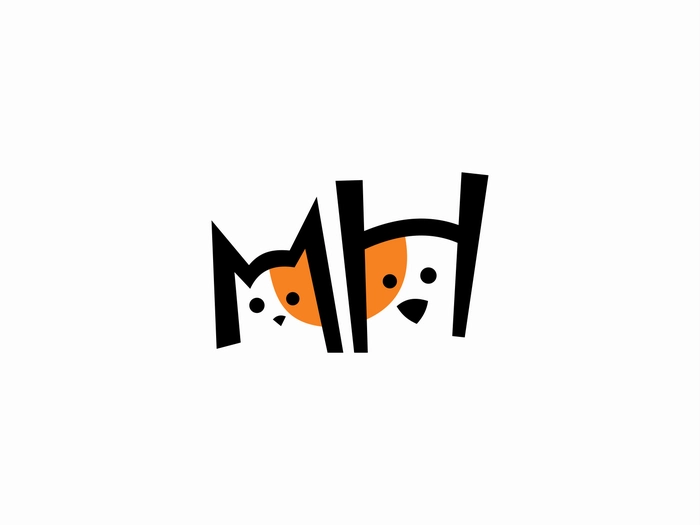 Pets negative space logo designed by UNOM design | Best Negative Space Logo Designers for Hire Today