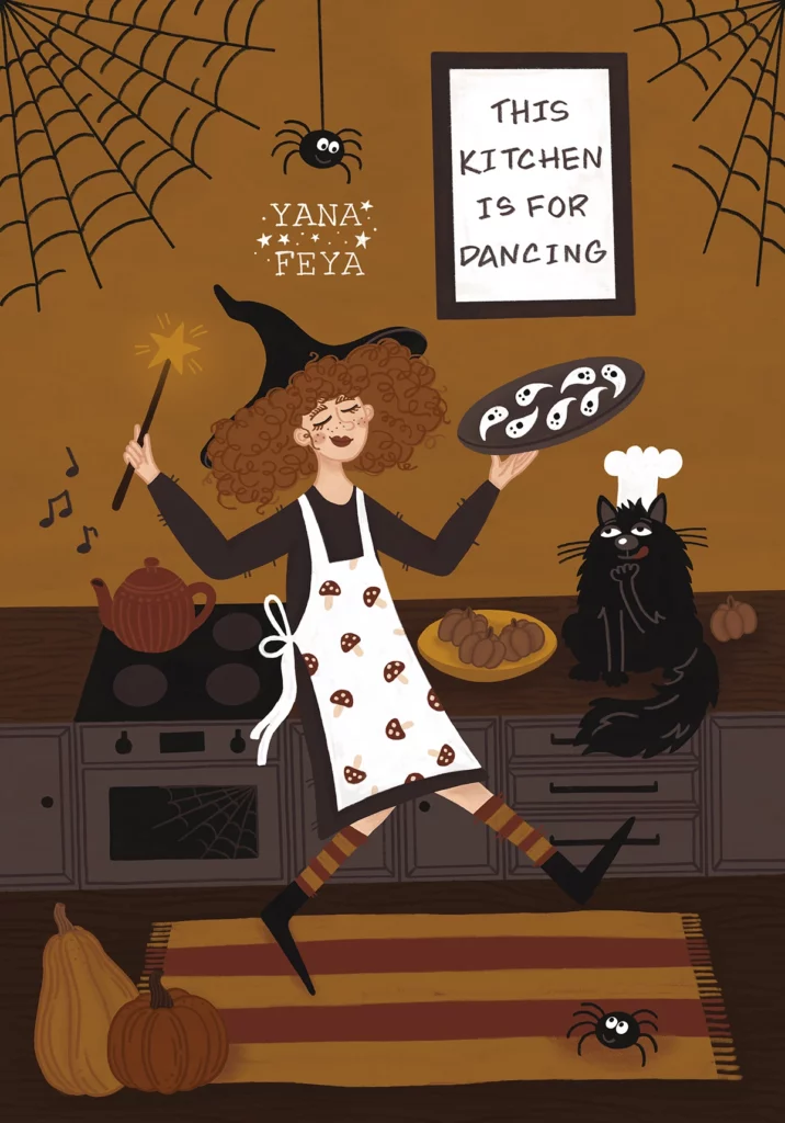 Cat Illustration by Yana Feya | Spooky season