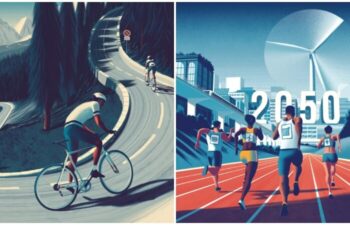 sport illustration pieces by freelance illustrators