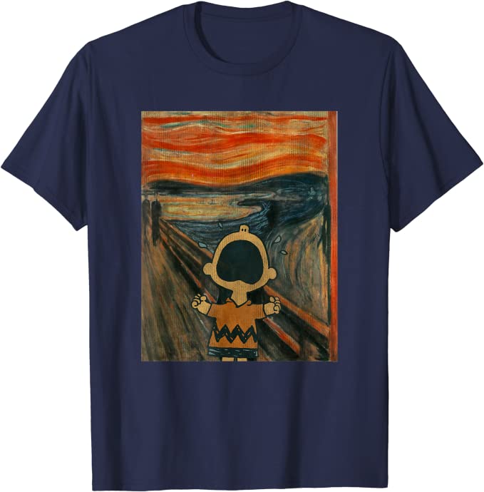 Peanuts Charlie Brown Scream Artsy T-Shirt | Best Birthday Gifts for Artists and Creatives