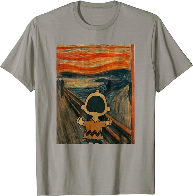 Peanuts Charlie Brown Scream Artsy T-Shirt | Best Birthday Gifts for Artists and Creatives