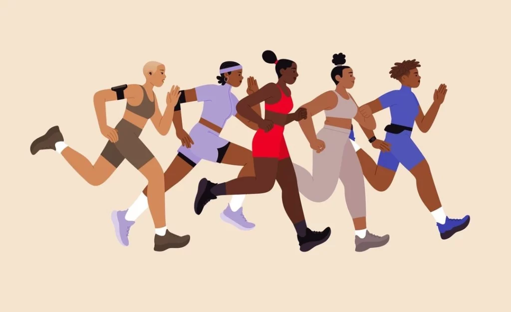 Running Illustration by Clemence Thune