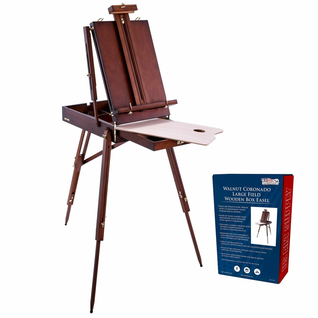 U.S. Art Supply Coronado Walnut Easel | Best easels for professional artists