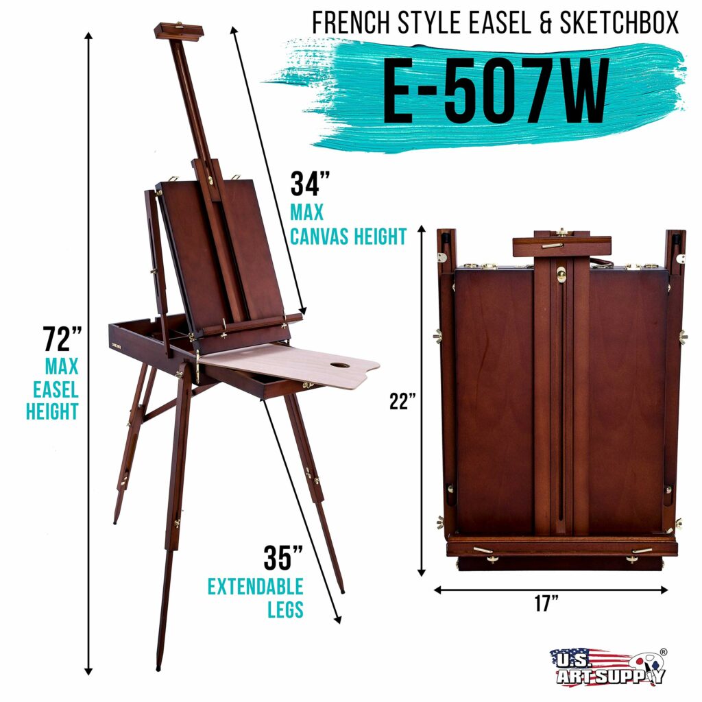 U.S. Art Supply Coronado Walnut Easel | Best easels for professional artists