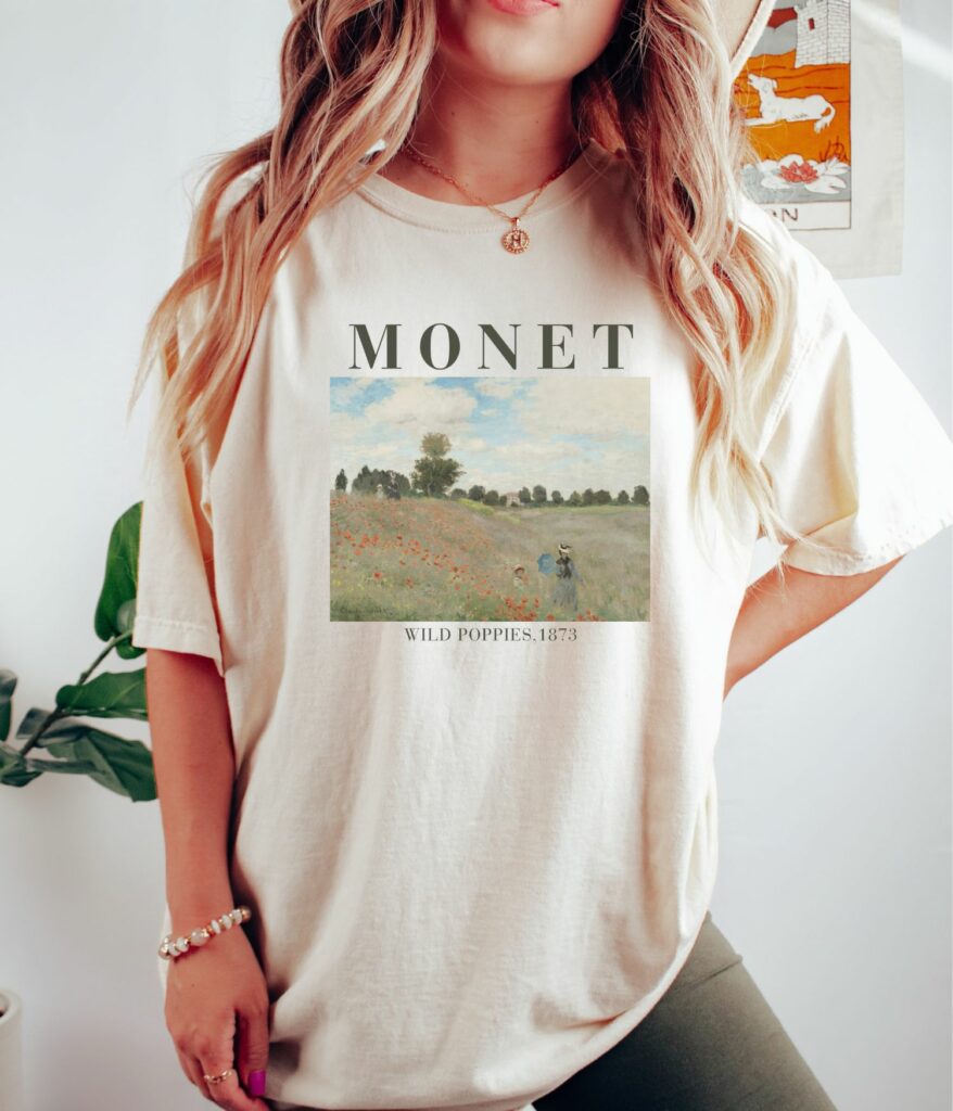 Monet Wild Poppies Art Shirt by ChicArcade